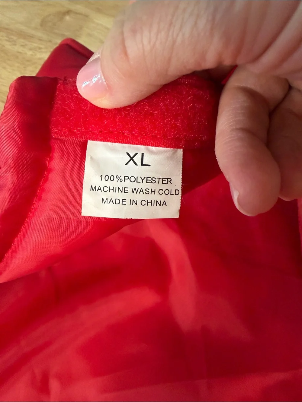 Red Quilted Dog Puffer Vest with‎ Paw Patch, XL